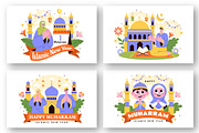 10 Islamic New Year Illustration, a Seasonal Illustration by denayunebgt (Thumbnail 3 of 4)
