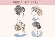 Bridal Hairstyle Illustration Set, a Person Illustration by Elena Naumchenkova (Thumbnail 2 of 3)