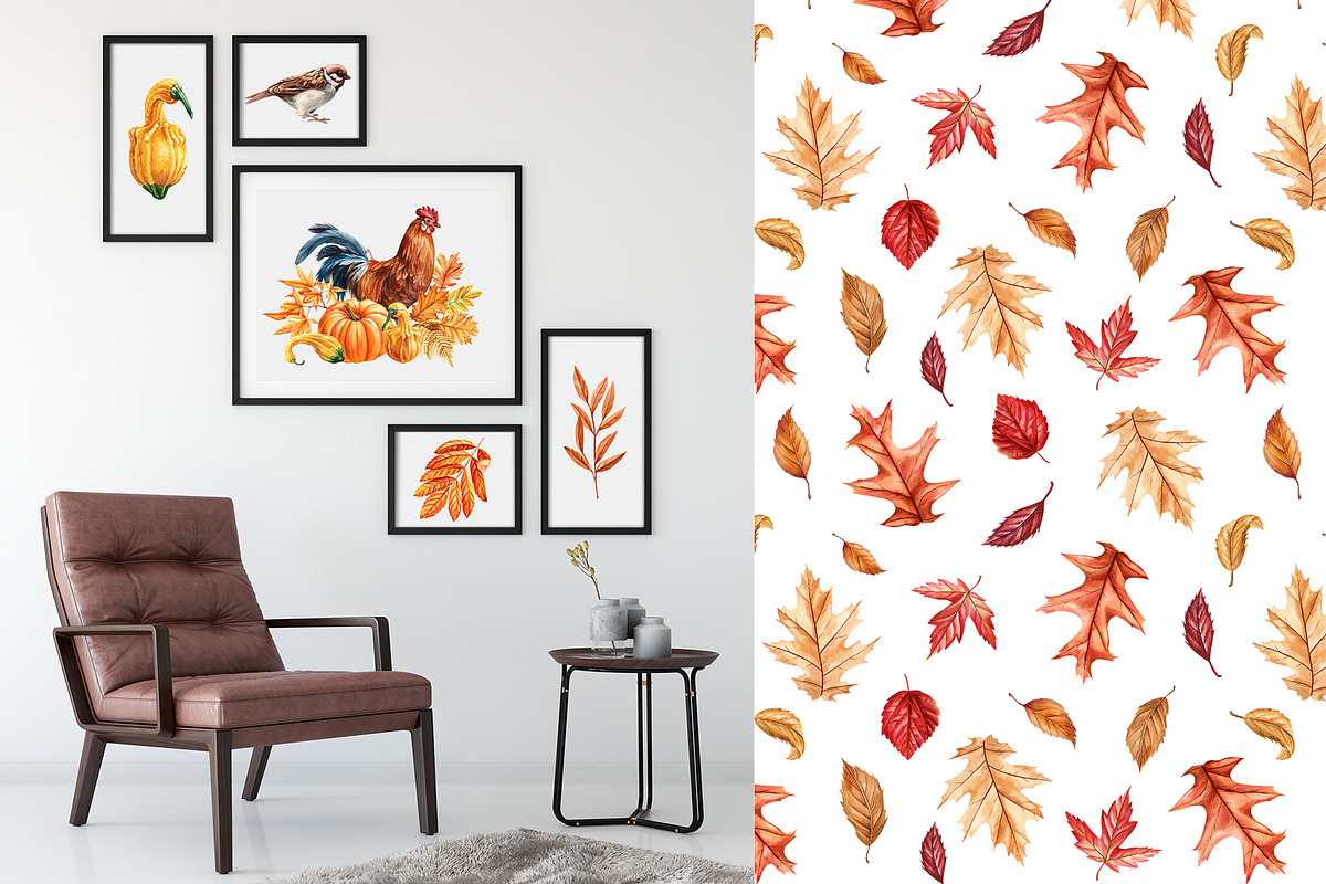 Harvest Thanksgiving fall clipart, a Decorative Illustration by Hanna Hryharenka (Photo 12 of 20)