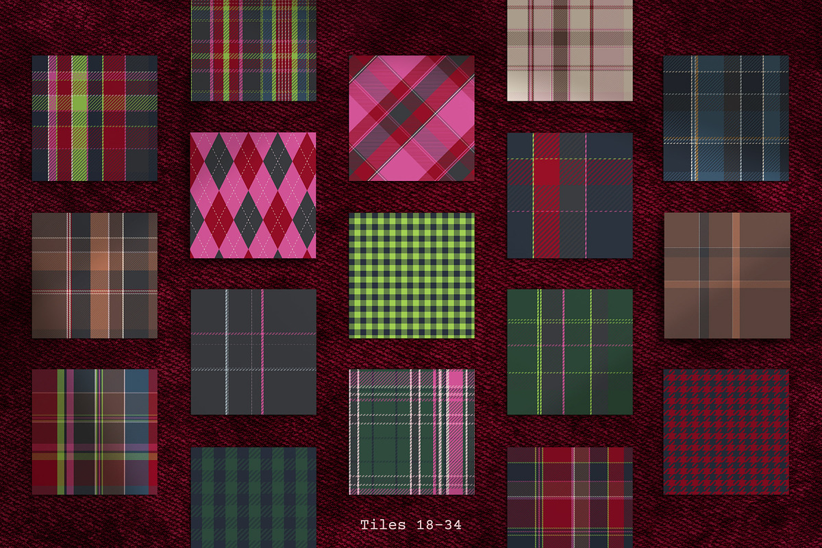 100 Gothic & Punk Tartan Patterns, a Pattern Graphic by IuliiaSavko (Photo 9 of 18)