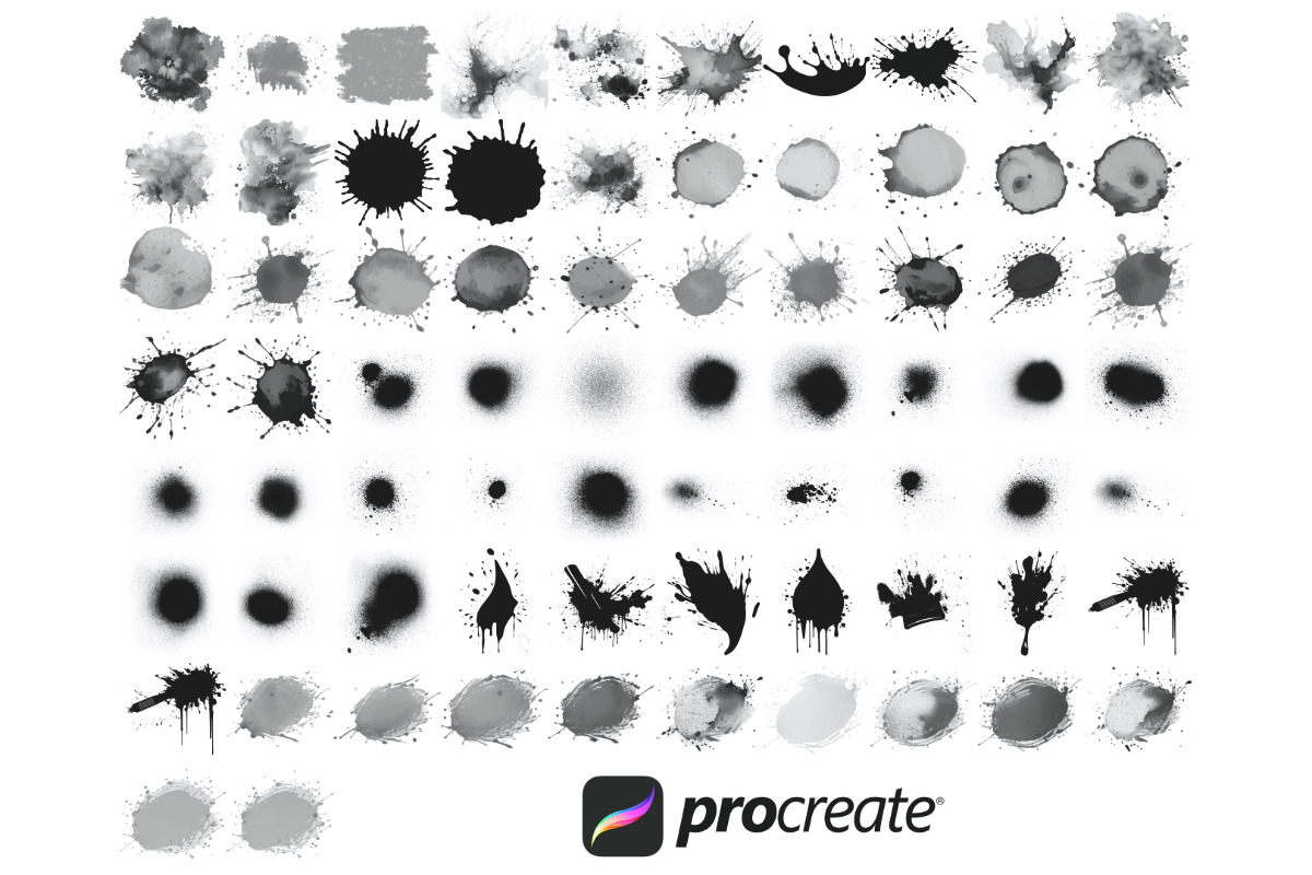 Splash Splatter Marks Set 3 Stamps, a Brush Add-On by Disasterology Ink (Photo 4 of 10)