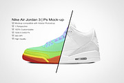 Nike Air Jordan 3 | Photoshop Mockup, a Product Mockup by sophiesconcepts (Thumbnail 1 of 3)