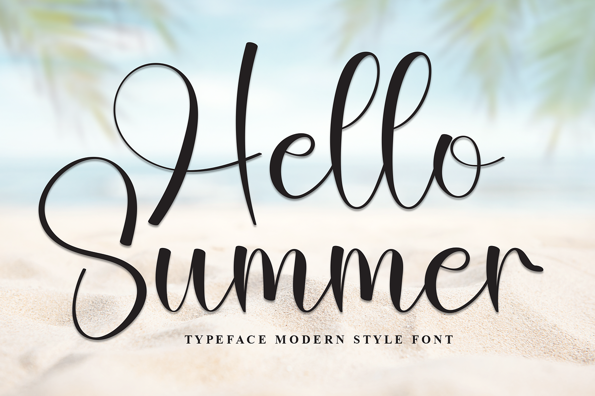 Hello Summer | Script Font, a Handwritten Font by Scratchones (Photo 1 of 8)