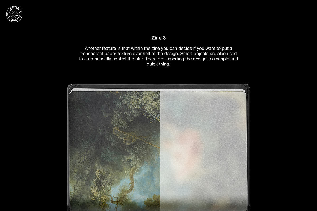 Zine Mockup Pack 4 in 1, a Books & Magazine Mockup by A-Studio (Photo 7 of 17)