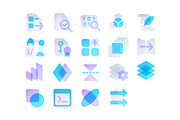 Crosschain glass 3D icons (part 2), an Object Graphic by LAFS (Thumbnail 2 of 3)