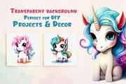 Cute rainbow unicorns 01. PNG Bundle, an Animal Illustration by KENO Mascots (Thumbnail 8 of 9)