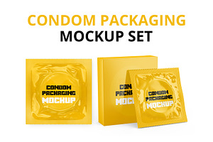 Condoms Packaging Mockup