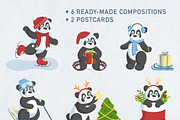 Winter Panda Vector Clipart, an Animal Illustration by IllarArt (Thumbnail 4 of 6)