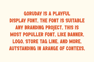 Goruday - Comic & Playful Font