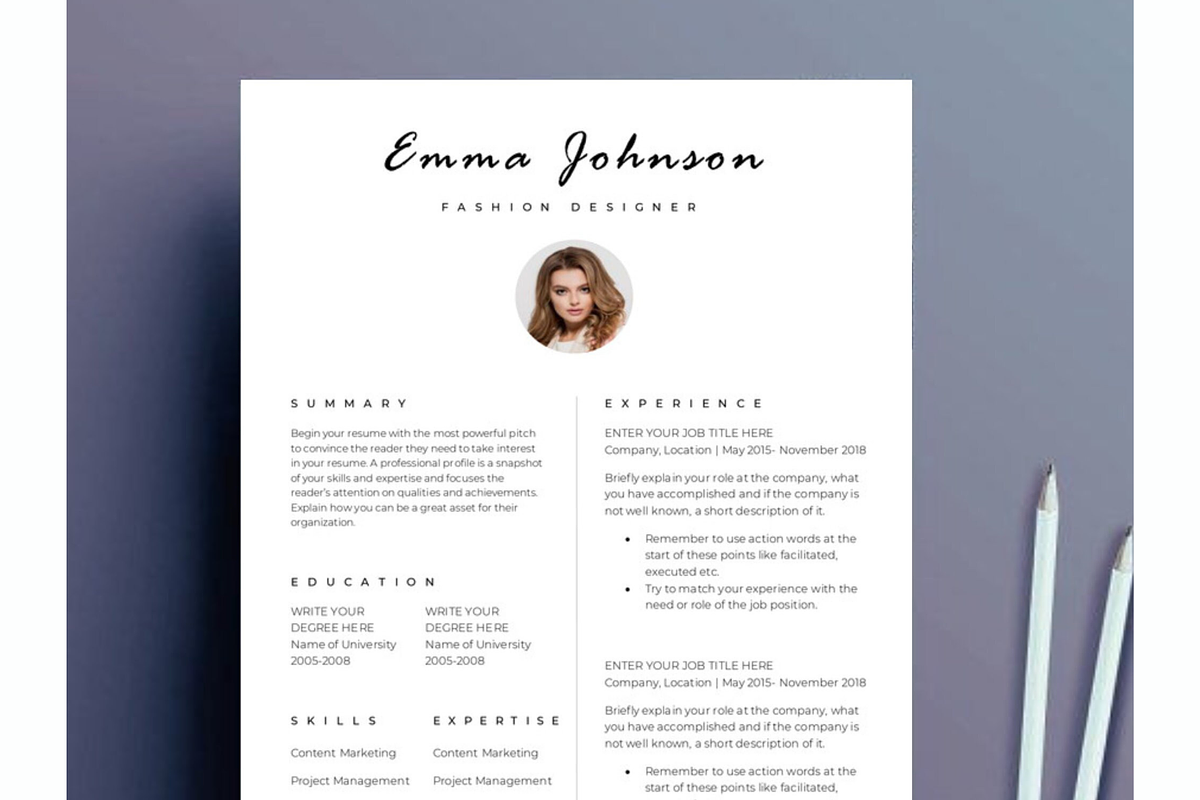 Collage Resume template, Cv template, a Resume Template by Climbwithelevator (Photo 1 of 9)