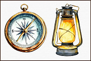 Watercolor Camping Clipart - Travel, an Illustration by Sublimation Artist (Thumbnail 3 of 6)
