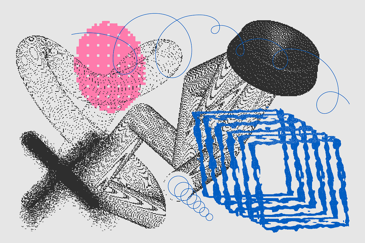 126 Vector Dither Textured Clip Arts, a Graphic by softulka (Photo 12 of 19)