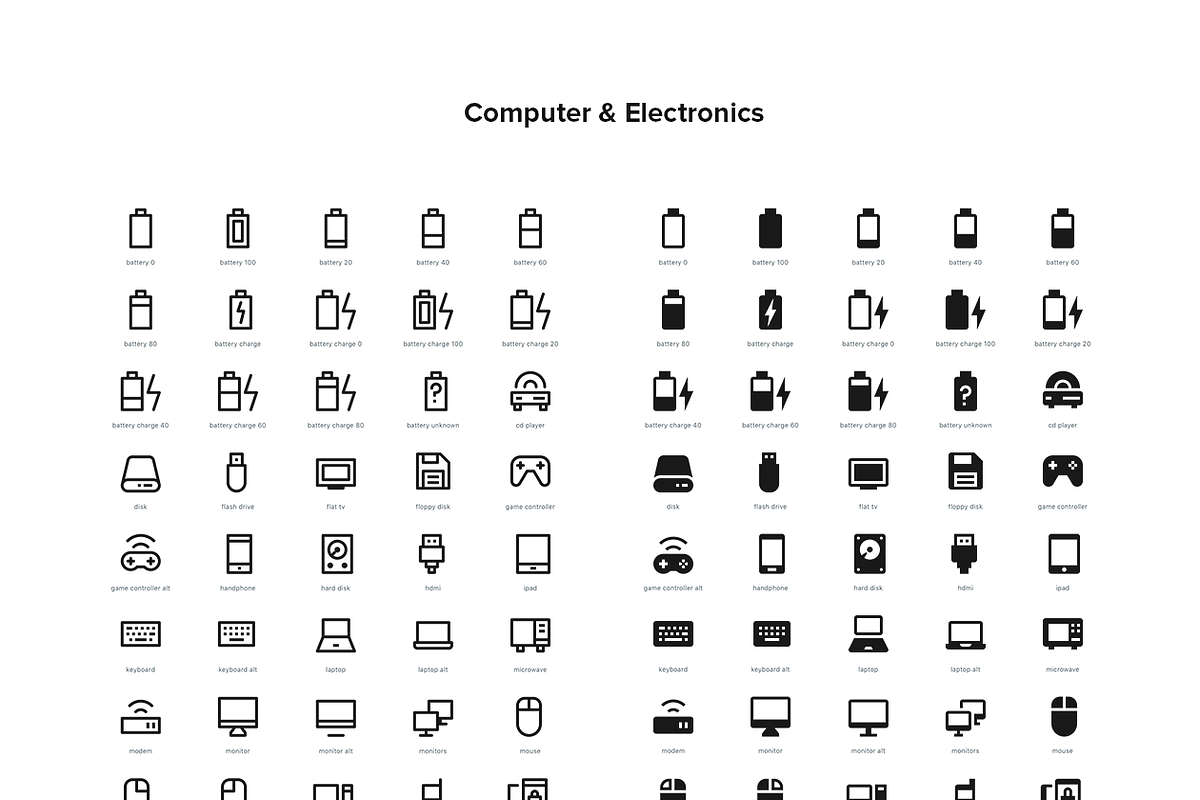 2,500 Line and Solid Icons, a Solid Icon by Icon54 (Photo 5 of 18)