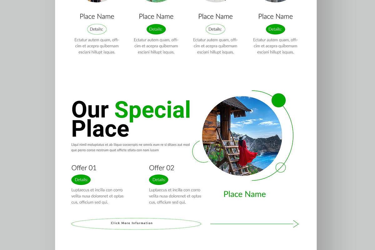 Travel Agency Landing Page, a Landing Page Template by CreativeShaper (Photo 4 of 6)
