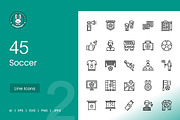 Soccer Line Icons, an Icon by IconBunny (Thumbnail 1 of 2)