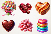 Chocolate & Candy Valentine Clipart, an Illustration by RobertsArt (Thumbnail 6 of 6)