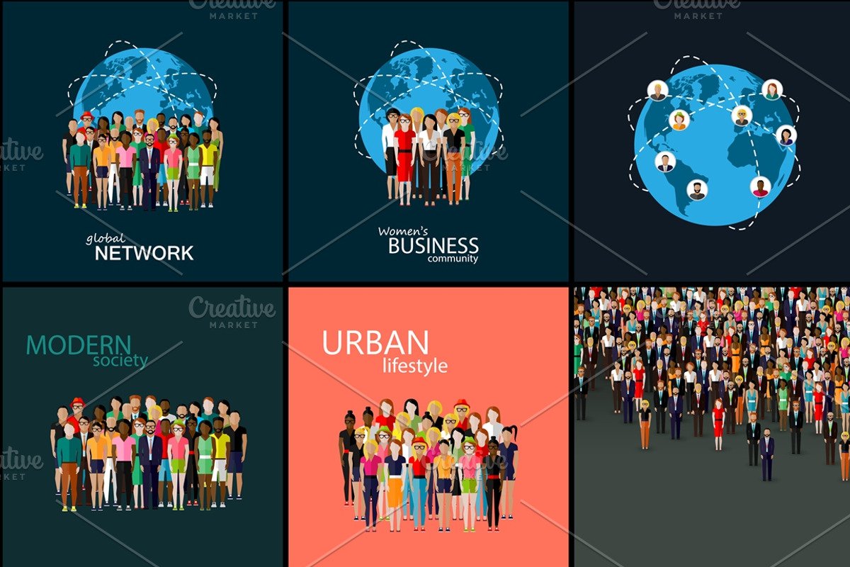 People. Flat vector set, a Healthcare Illustration by maximmmmum (Photo 2 of 7)