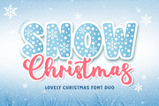 Snow Christmas Font Duo, a Script Font by AnningArts (Thumbnail 1 of 9)