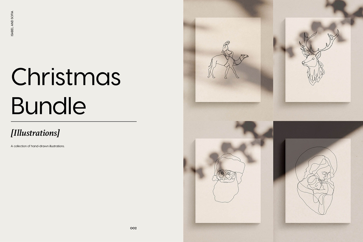 Christmas Bundle- Line Drawings, an Illustration by Whimsy Works (Photo 1 of 11)