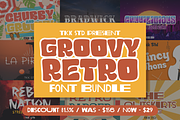 Groovy Font Bundle - SALE, a Sans Serif Font by tokokoo (Thumbnail 1 of 14)