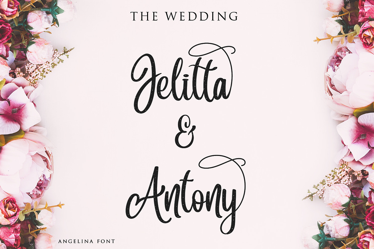 Angelina Script- Beautiful Handwritt, a Script Font by din-studio.com (Photo 6 of 11)