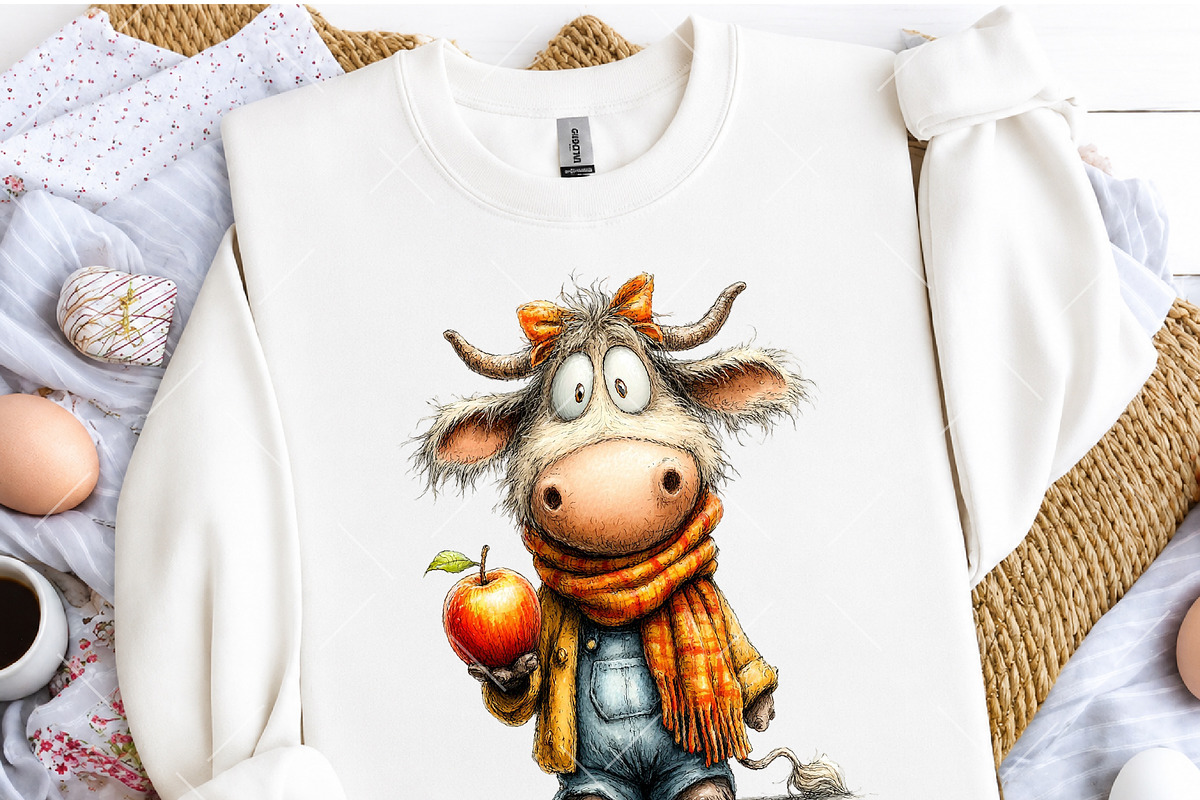 Whimsical Halloween Cow Clipart, a Seasonal Illustration by OK Design (Photo 5 of 6)
