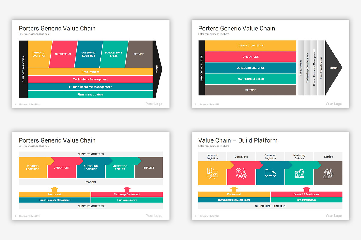 Value Chain PowerPoint Diagrams, a Presentation Template by SlideOne (Photo 6 of 9)