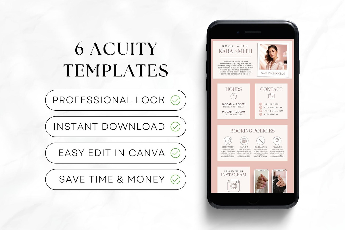 Nail Tech Acuity Scheduling • Canva, a Websites & App Template by OniriqveDesigns (Photo 6 of 8)
