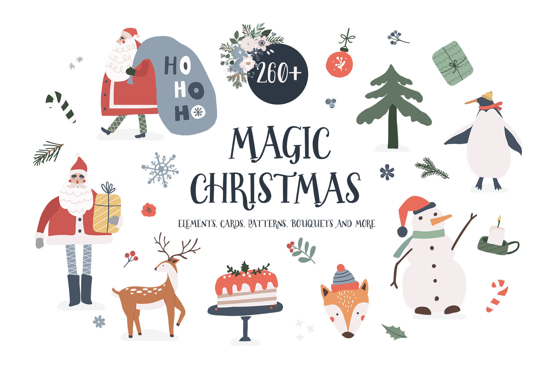 Christmas winter clipart illustration