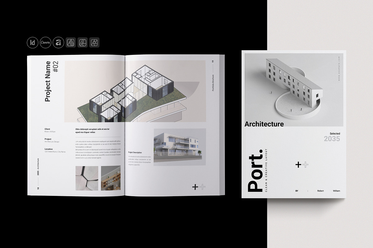 Architecture Portfolio Template, a Brochure Template by TemplateFolio-Shop (Photo 1 of 15)