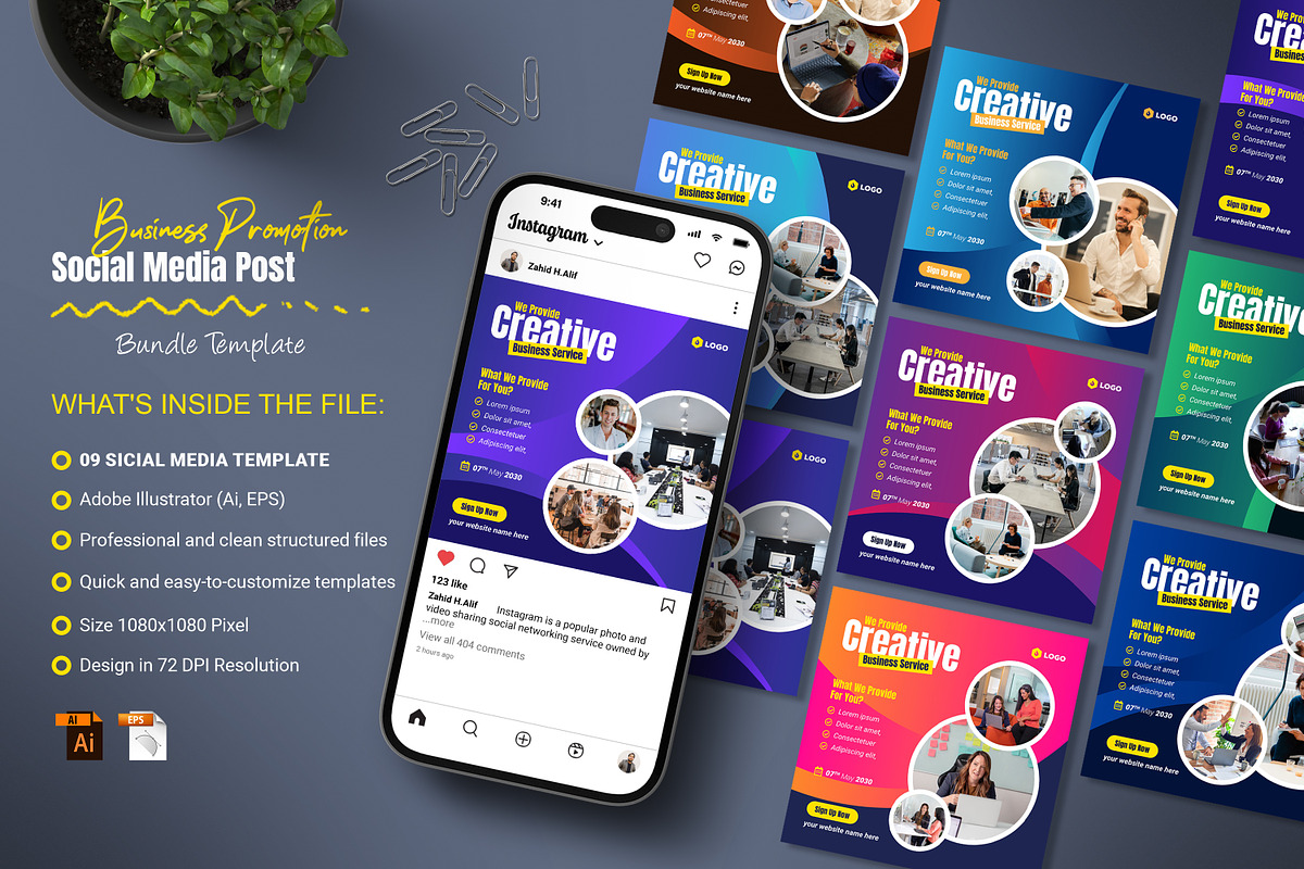 Social Media Cover Post Template Set, a Social Media Template by zahidhossainalif (Photo 1 of 13)