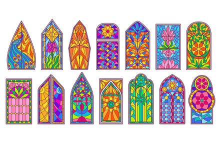 Stained glass windows. Colored art, an Illustration by winwin.art