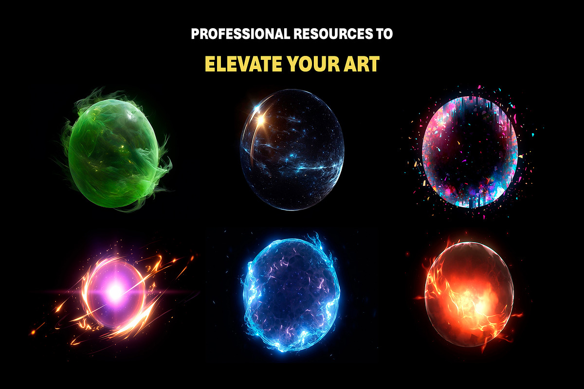200+ Magic Sphere Overlay Effects, an Object Graphic by Mikel Blazgad (Photo 4 of 11)