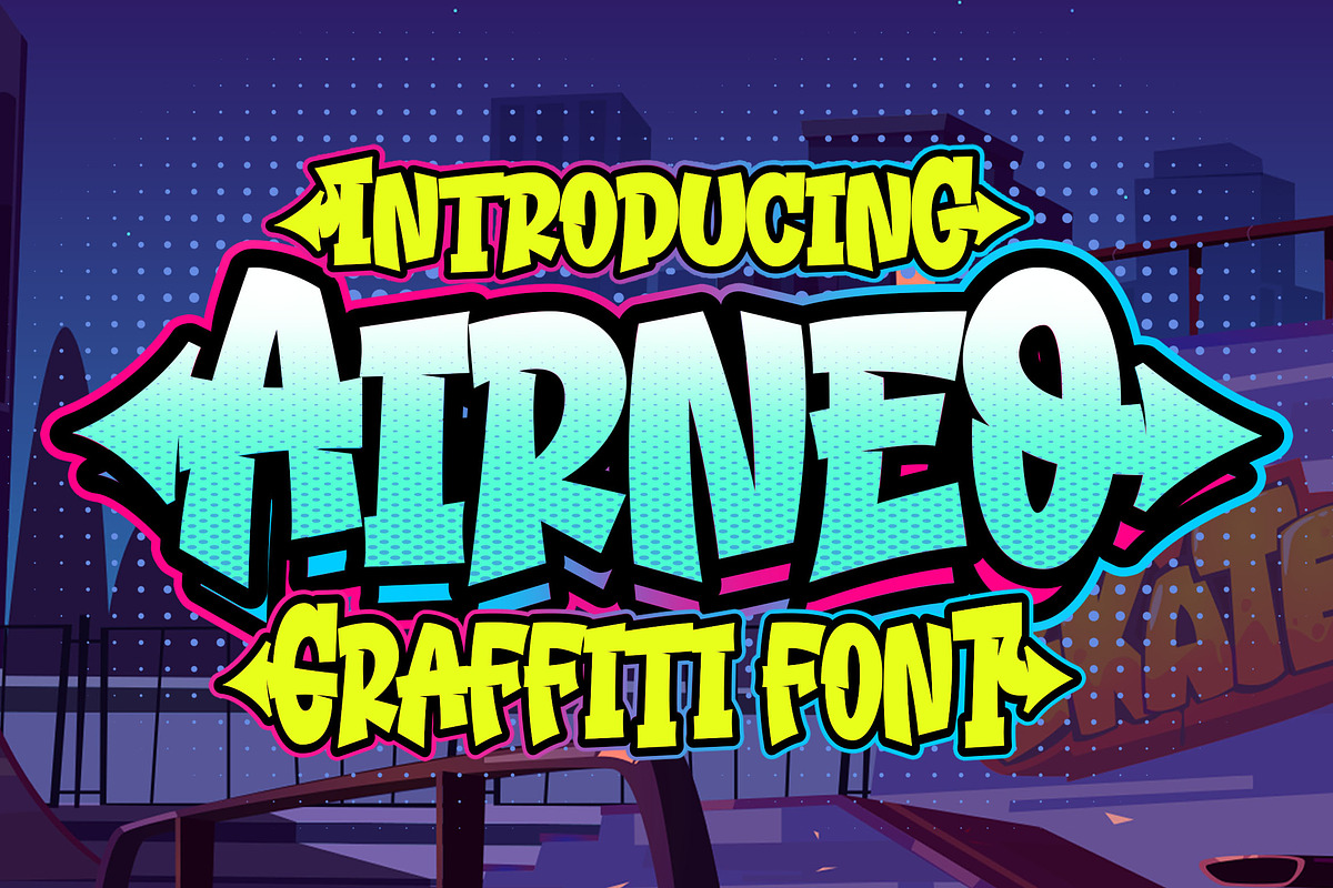 Airneo - Graffiti Font, a Font by Blankids Studio (Photo 1 of 5)