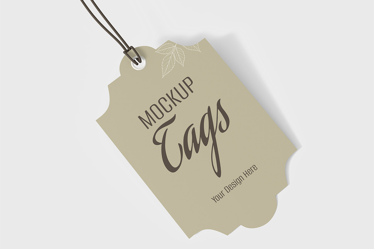 Modern Price Tag Mockup PSD