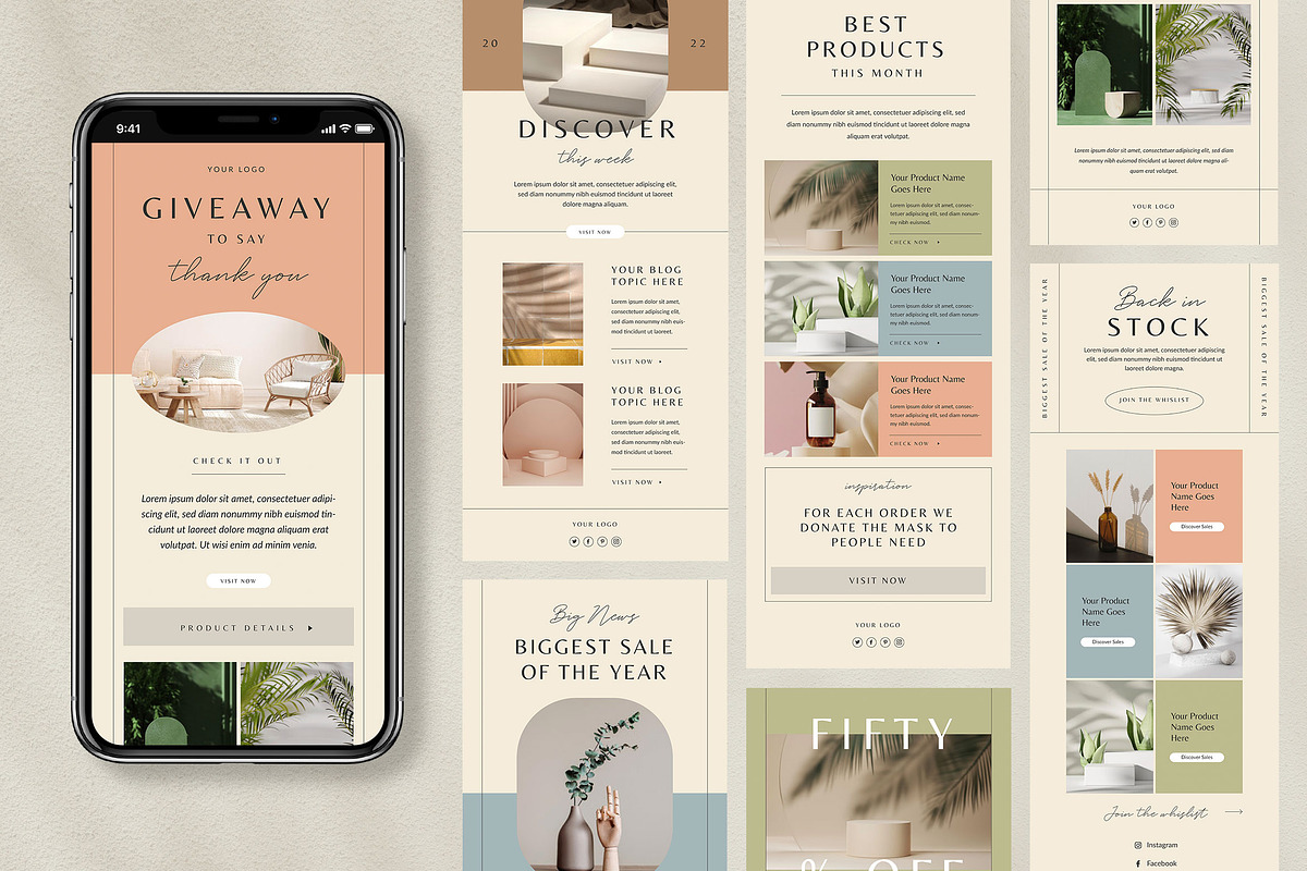 Enchanté Email Newsletter Template, an Email Template by Vynetta (Photo 2 of 7)