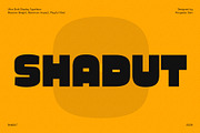 Shadut – Ultra Bold Display Typeface, a Sans Serif Font by Pengedar Seni (Thumbnail 1 of 6)