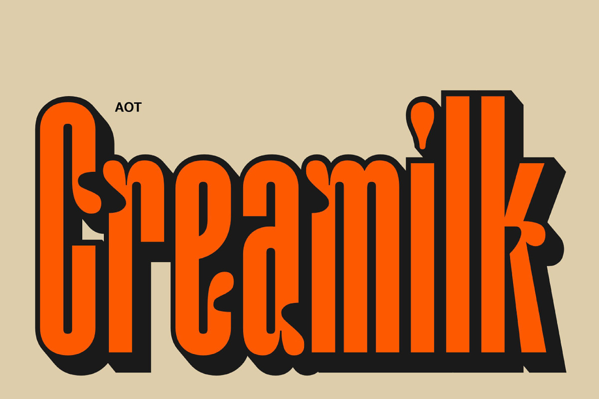 AOT Creamilk Playful Condensed Font, a Font by Prioritype Co (Photo 1 of 12)