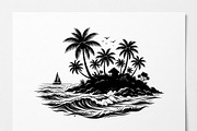 50 Tropical Palm Island Silhouette, an Empty State Illustration by Amazin_art (Thumbnail 9 of 41)