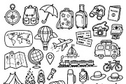 Set of travel outline doodle signs, a Transportation Illustration by Voodz_shop (Thumbnail 3 of 3)