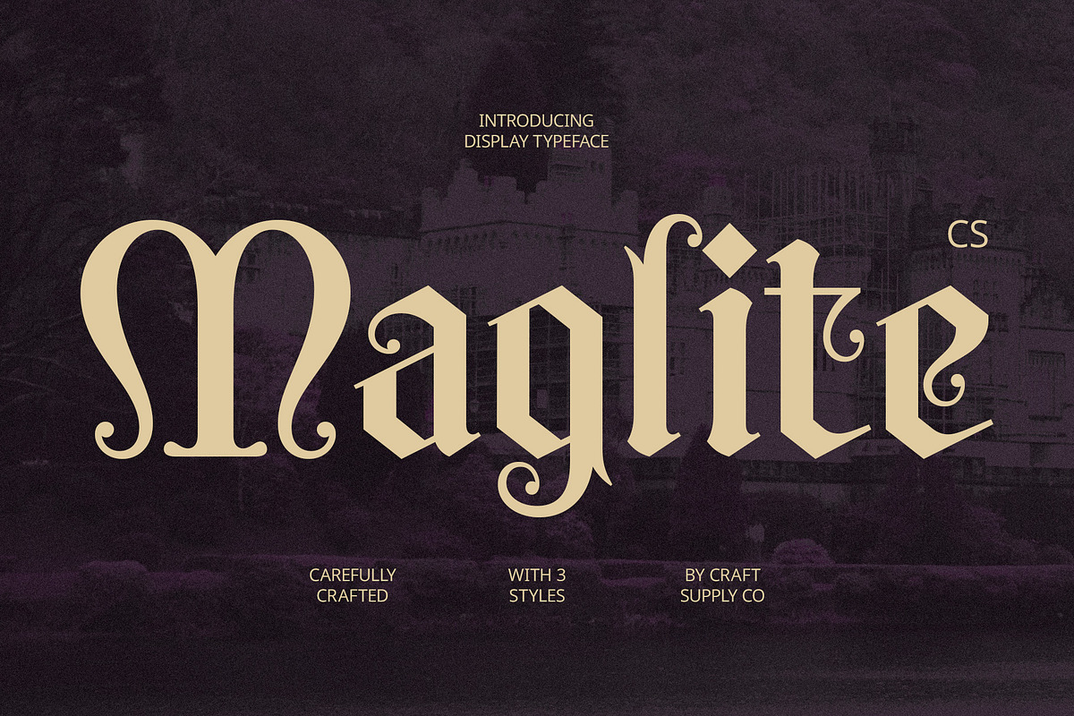 CS Maglite – Gothic Uncial Font, a Blackletter Font by Craft Supply Co. (Photo 1 of 8)