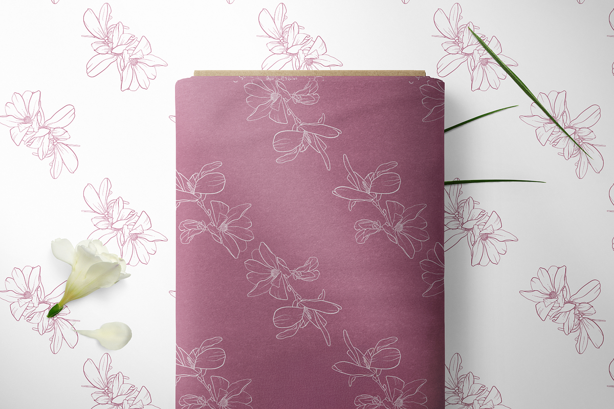 Magnolia Floral Design Pack, a Texture Illustration by JuDesign (Photo 14 of 16)