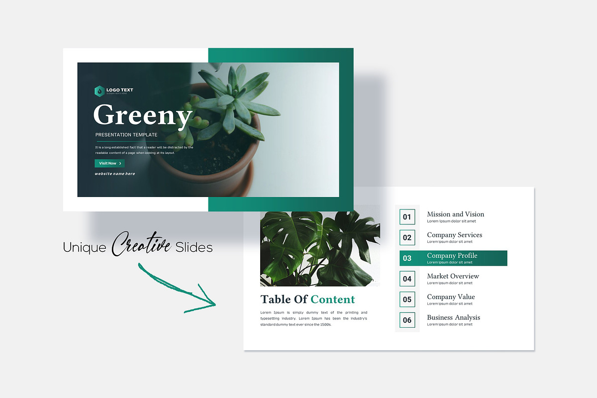 Greeny PowerPoint Presentation, a Presentation Template by zahidhossainalif (Photo 3 of 9)