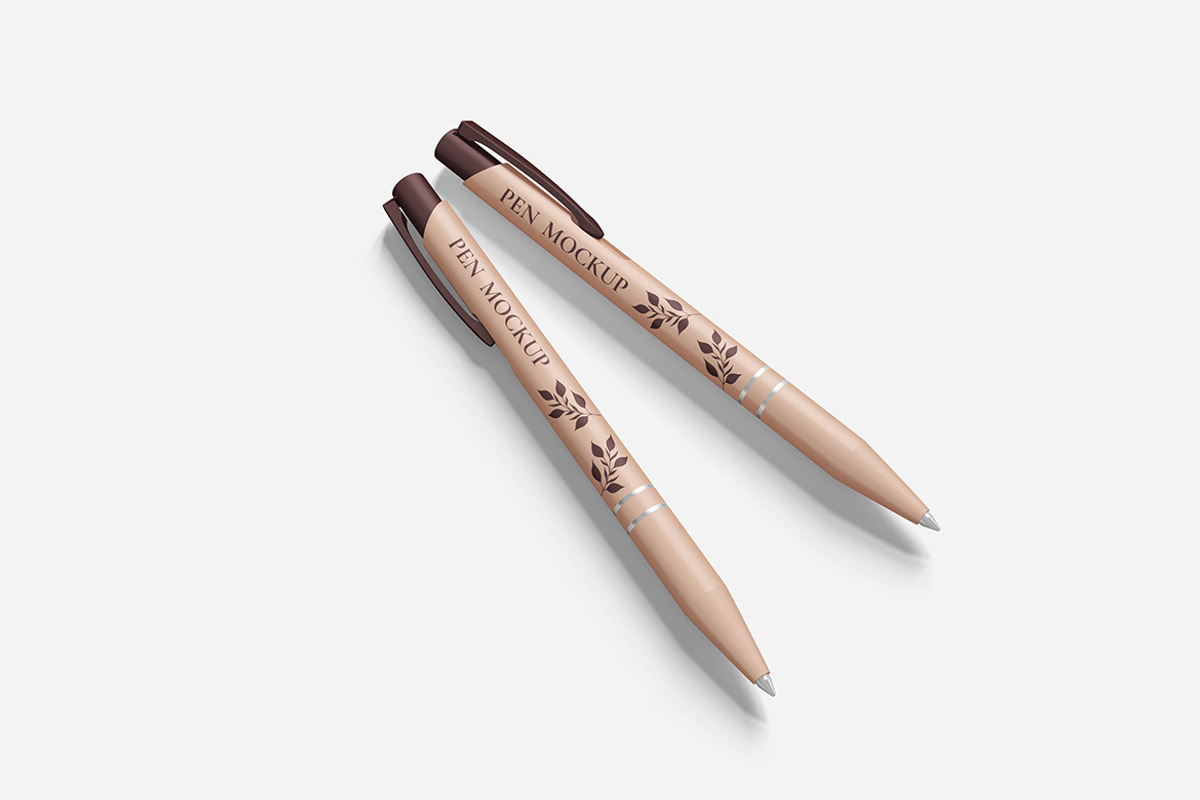 Pen Mockup Set, an Advertising Mockup by Indah (Photo 6 of 6)