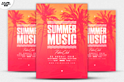 SUMMER MUSIC Flyer Template, a Flyer Template by WG DESIGN (Thumbnail 1 of 5)
