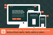 Square PSD Boostrap based template, a Product Mockup by Makoto (Thumbnail 2 of 5)