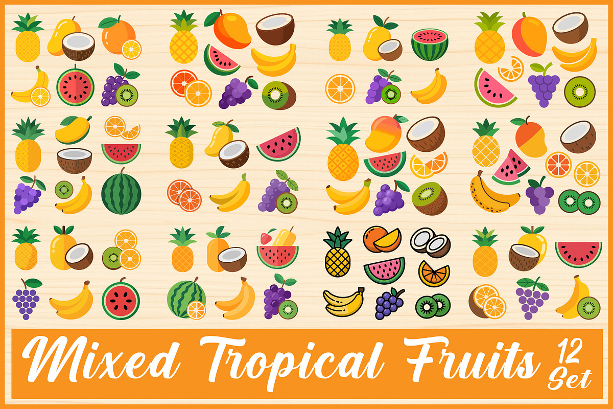 Mixed Tropical Fruits, an Object Graphic by Gfx_Store (Photo 1 of 13)