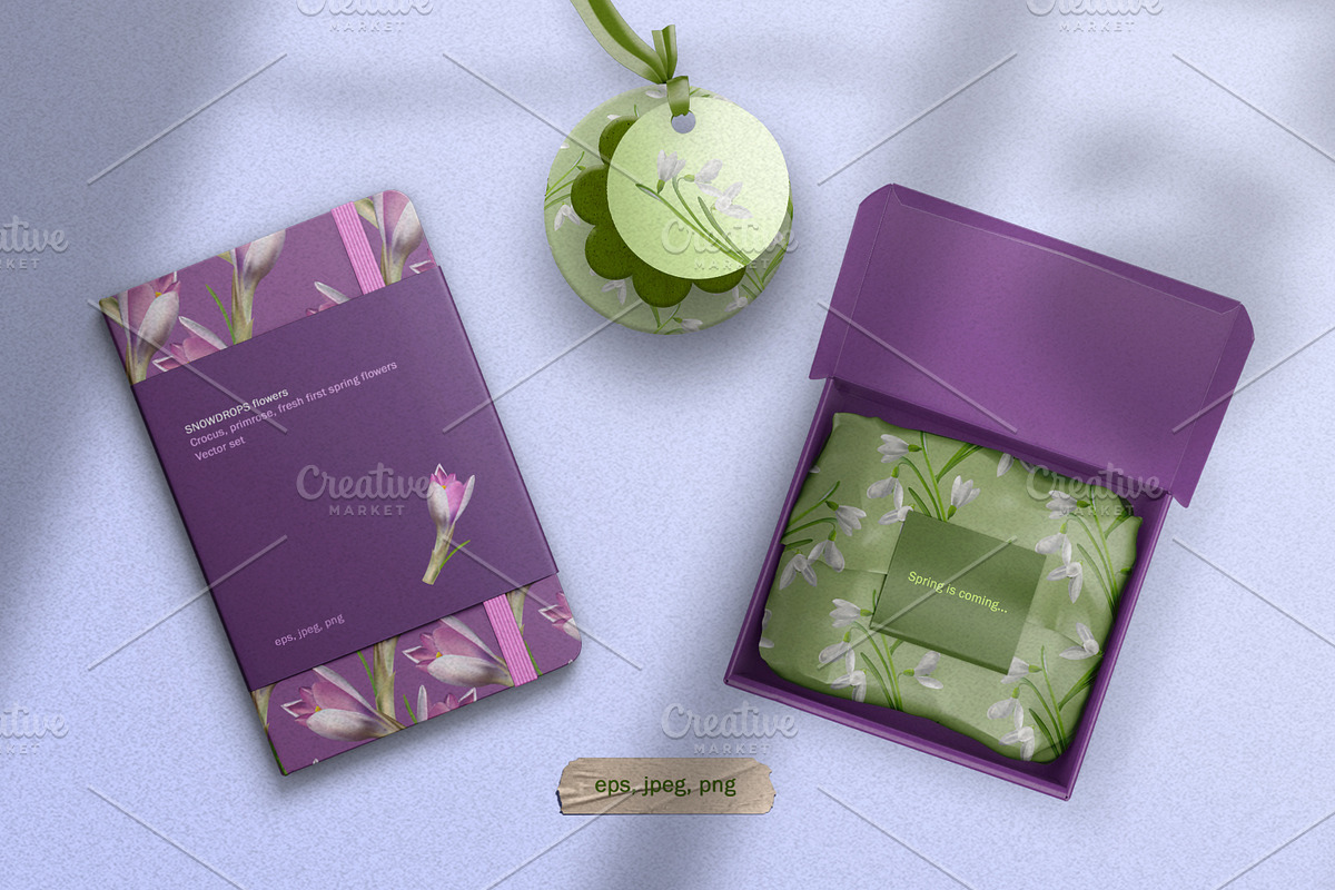 Snowdrops vector set, a Pattern Graphic by Sam2211 (Photo 3 of 8)