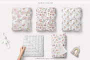 Floral Seamless Patterns & Cliparts, a Pattern Graphic by Grace Noboa Illustrations (Thumbnail 7 of 17)