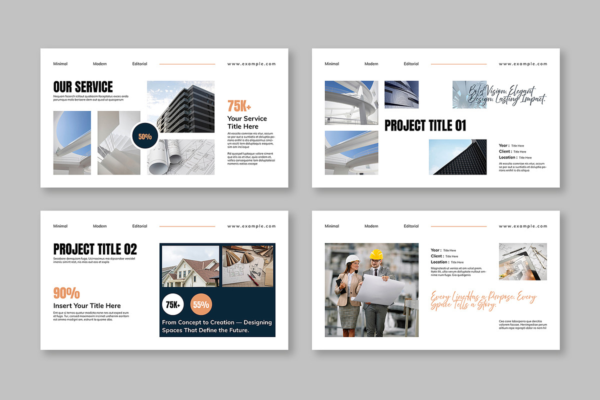 Modern Architecture Portfolio, a Presentation Template by Mighty-Slide (Photo 3 of 4)